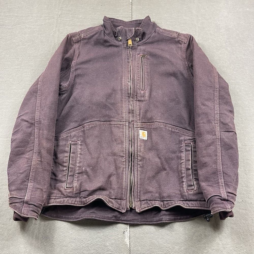 Carhartt Full Swing Jacket Womens Small 102248 904 Burgundy Sherpa Lined No Hood